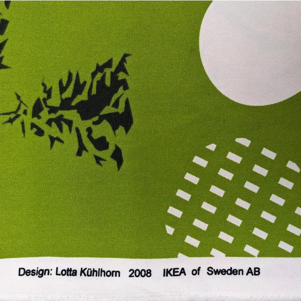 3 Yds Vintage 2008 IKEA LOTTA KUHLHORN Mod Cotton Canvas Fabric ~ Forest Animals